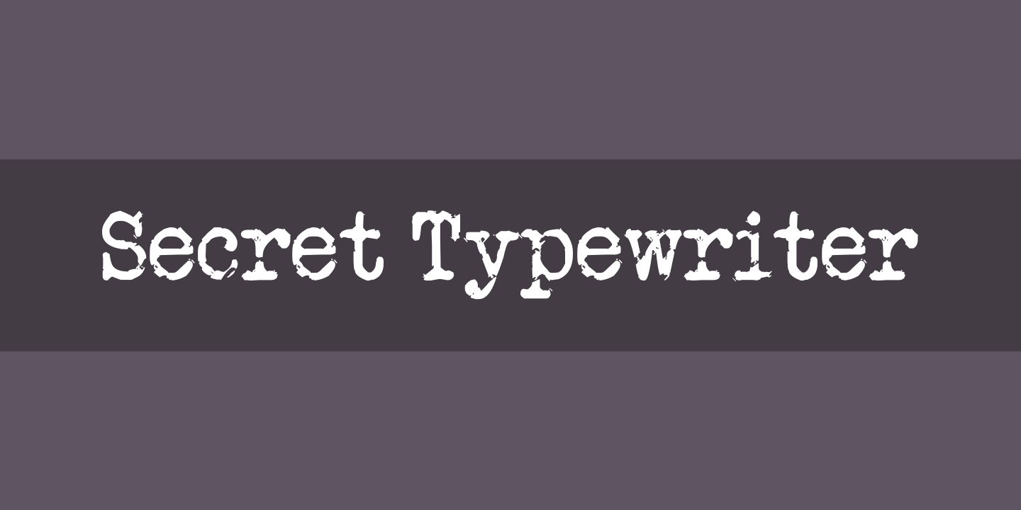 Font Secret Typewriter